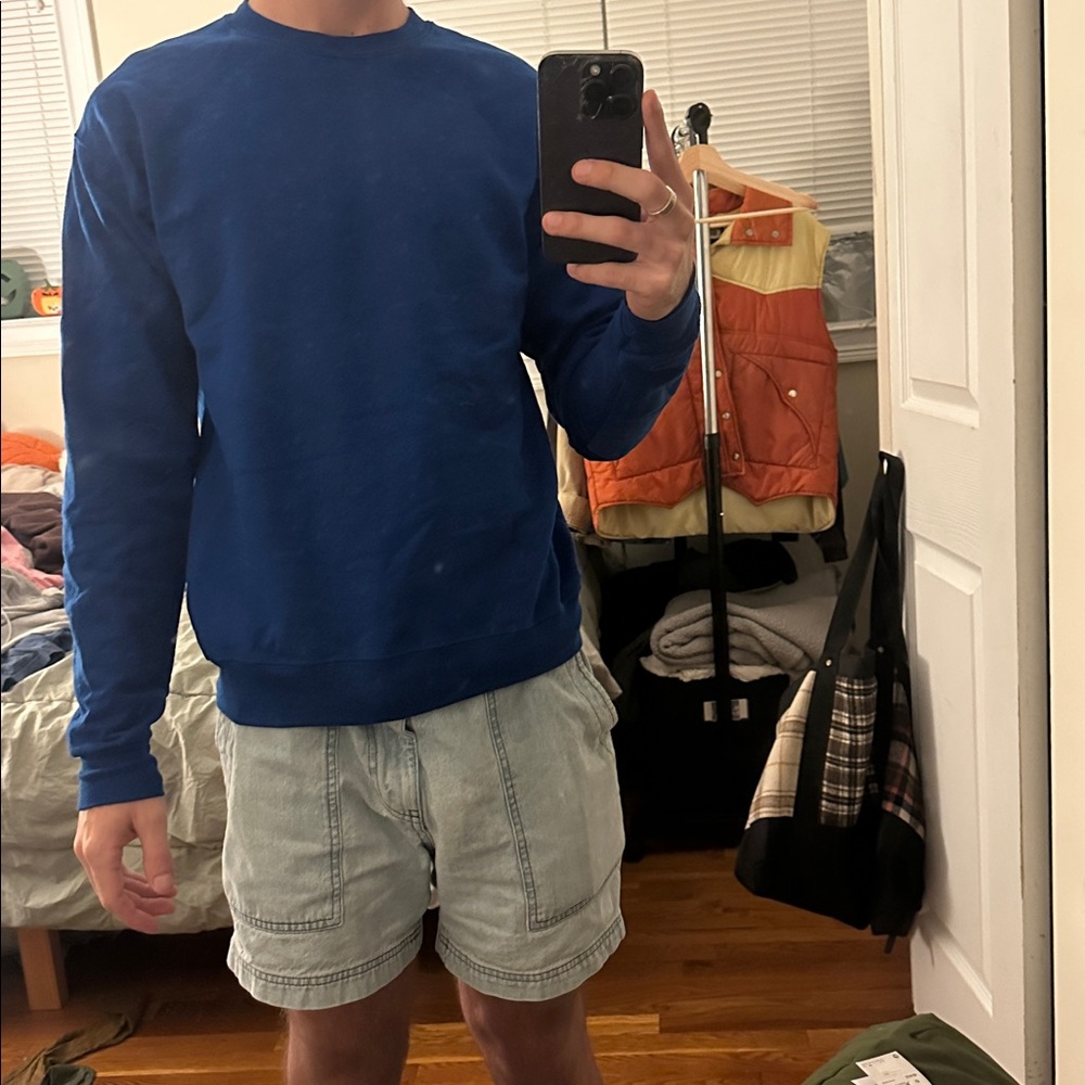 Hanes EcoSmart Royal Blue Crewneck